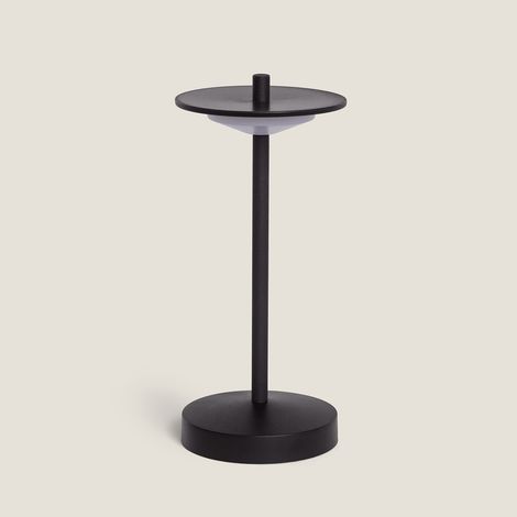 Lampada da Tavolo LED Portatile per Esterni Metallo con Batteria USB Ricaricabile Estepona Nero