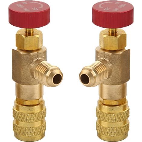 2-teiliger Flüssigkeitssicherheitsventil-Adapter, R410A R22 Sicherheitsventil, Kältemittelregelventil, Klimaanlagen-Kühlventil, für Klimaanlagen-Durchflussventile (1/3)