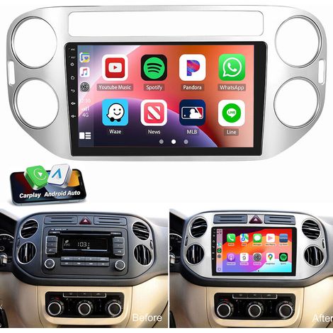 Autoradio Android 14 Carplay 9 pouces pour VW Tiguan 2010-2016 GPS WiFi GPS RDS 1+32G (1/5)