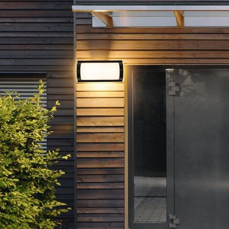 Applique Murale LED 20W Noire Rectangulaire IP65 - Blanc Neutre 4000K - 5500K - SILAMP
