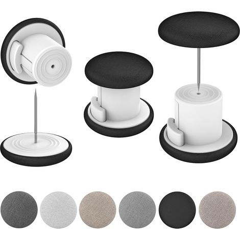 Lot de 6 supports de couette, pinces à couette, clips de fixation pour couette, clips de housse de couette (noir) (1/5)