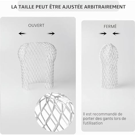 Lot de 4 filtres de gouttière en aluminium, flexibles et résistants, pour avant-toit et descente de gouttière. (1/3)