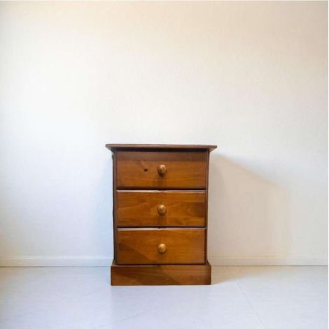 Domo Mea Comodino 3 Cassetti Ciliegio - Elegante Arredo Camera - 62x46x41 cm (1/2)