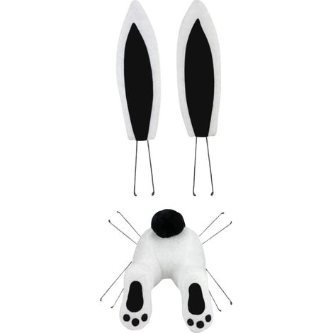 Guirlande De Porte Lapin De Paques - Kit Avec Fesses Oreilles Et Queue En Peluche - Décor Printemps Porte Mur - 1 Pièce (1/5)
