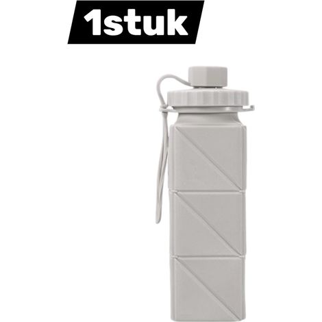 1 article bouteille d eau pliable silicone modèle voyage adapté pour voyage extérieur et vélo bouteille d eau silicone télescopique pliable portable grande capacité gris (1/5)