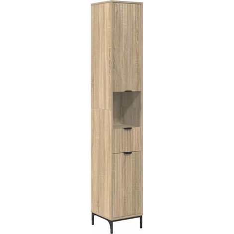 Cabinet de salle de bain Chêne Sonoma 31,5 x 33 x 190 cm CFW595761