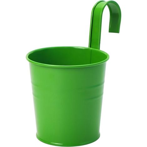 Maceta, 5 piezas, 600 ml, 10 x 10 cm, Cubo de metal, Maceta, Jardinera colgante, Maceta colgante de hierro, Cubo, Jardinera de metal (1/5)
