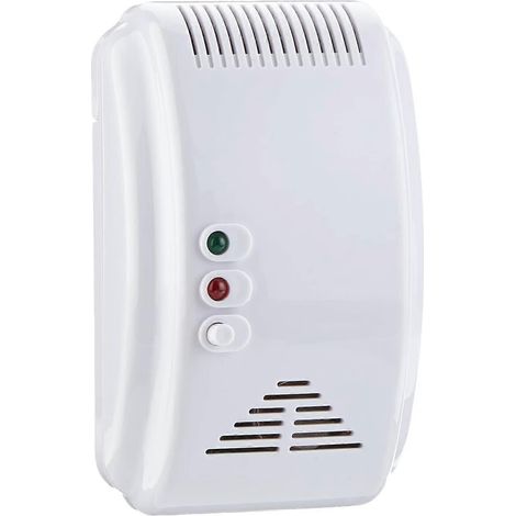 Détecteur de gaz naturel, alarme de gaz domestique, détecteur de gaz liquéfié, détecteur de gaz naturel pour hypnose (blanc) (1/5)