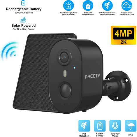 Anran – Caméra de surveillance extérieure WiFi 4MP – Vision nocturne couleur – Audio bidirectionnel – Détection de mouvement PIR – Compatible 2.4/5Ghz (1/5)