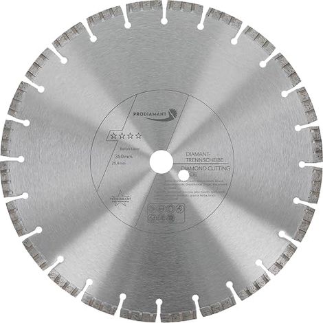 disque diamant béton laser 350 mm x 25,4 mm avec segments soudés au laser pour coupe rapide et intensive du béton (1/5)
