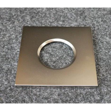 Collerette alu brossée carrée 85x85mm à equiper pour spot encastré Storm CCT TRAJECTOIRE (1/2)