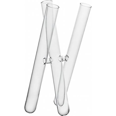 Vase tube en verre blanc modèle 6