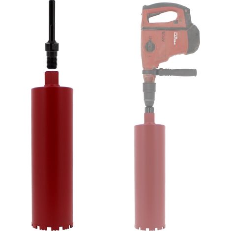 Diamantbohrkrone Ø 127 mm mit Adapter für Bohrmaschine und SDS-max-Bohrhammer