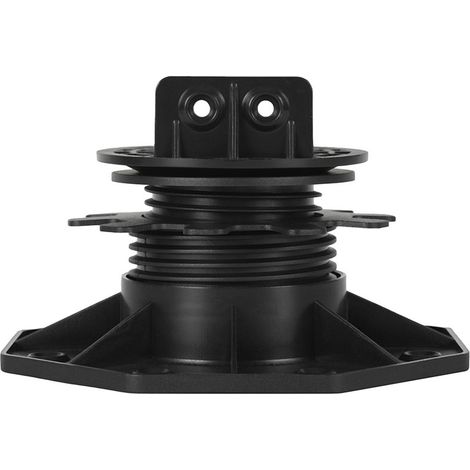 Jiubiaz Lot de 50 plots de terrasse réglables 40-70 mm pour lambourdes, PP noir (1/5)