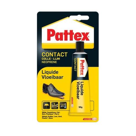 Pattex Colle contact type néoprène - Formule Liquide tous matériaux - tube 50 gr