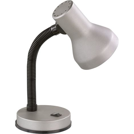 Schreibtischleuchte PRONTO flexibel Höhe max. 30cm, silber-schwarz (1/5)