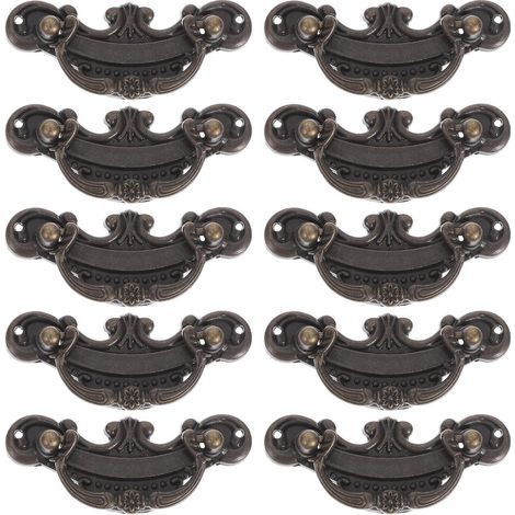 Set mit 10 schwarzen Schubladengriffen zu verkaufen, Möbelgriffe, Kommodengriffe, Schrankgriffe (1/5)