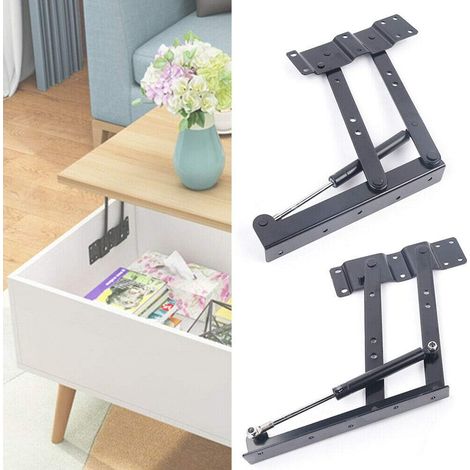 Ressort de charnière de meuble - Mécanisme de levage - 1 paire de charnières pour table basse - Charnière de meuble - Pour table de levage, porte d'armoire, bricolage, table d'appoint, meubles
