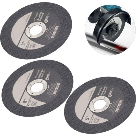Meuleuse d'angle à disque de 125 mm de diamètre extérieur et 22 mm de diamètre intérieur pour le découpage et le meulage du métal et de l'acier inoxydable. (1/5)