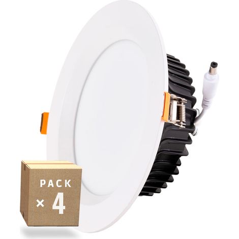 Pack 4 Downlights LED 24W 2.160Lm 6000ºK IP65 Baños/Cocinas 50.000H [SL-DLFS06-24W-CW-PK4]