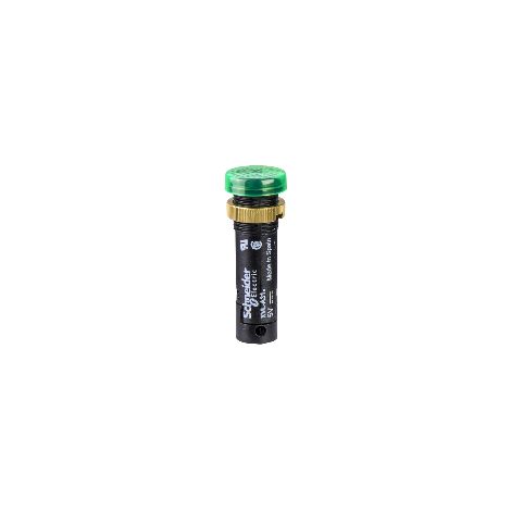 Piloto LED 12mm 24V VERDE - SCHNEIDER: LEDTECH - voltaje 24V, diámetro 12mm. (1/3)