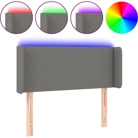 Maison Exclusive - Testiera a LED Grigio Scuro 93x16x78/88 cm in Tessuto