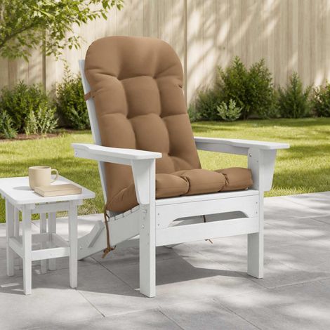 vidaXL Coussin de transat ensoleillé PUTTEN 100 % polyester Taupe (1/5)
