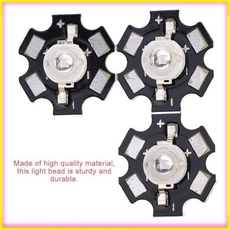 keenso Perles LED Perles de lampe LED haute puissance 3W, puces de diode electronique led 3,2-3,4 V Lumière rouge 2,0-2,4 V 660 NM (1/5)