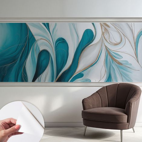 Carta da parati autoadesiva - fotomurale - decorazione parete - stile elegante - decorazione casa - Motivi fluidi 250x104 cm (1/5)