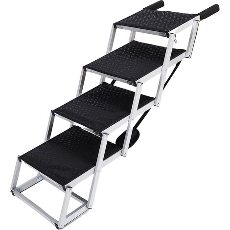 Escalier de voiture pliable et antidérapant pour chien, capacité de charge de 70kg, rampe portable à 4 marches pour lit de camion (1/5)