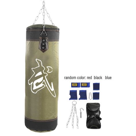 7 + 1 vide entraînement boxe crochet coup de pied sac de sable combat karaté poinçon poinçonnage sac de sable gants (1/5)