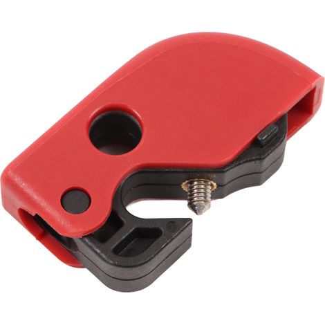Dispositif de verrouillage de disjoncteur en nylon haute résistance, fixation universelle, rouge, pour usage industriel (1/5)