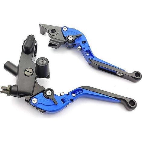 Accessoires pour motos sportives : guidon de type ninja, poignée de frein à main, klaxon, poignée de frein à main, embrayage Jonway Fighting Falcon (bleu 3). (1/5)