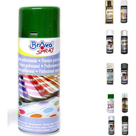 Lot de bombes de peinture - Aérosol NESPOLI 400ml - peinture en spray MadeInNature - Vert - Lot de 3. (1/2)