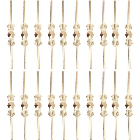 200 connecteurs métalliques pour lustres, fixations pour perles et cristaux, pièces détachées pour perles et nœuds papillon-4.50X0.50X0.50CM-Golden