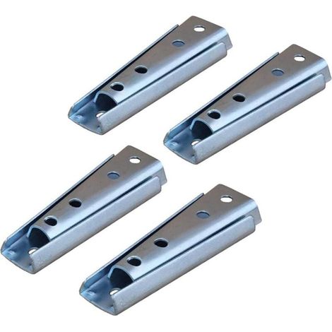 4 paires de supports muraux de tête de lit, connecteurs de meubles suspendus Connecteur de canapé segmenté en métal pour canapé, lit (1/4)