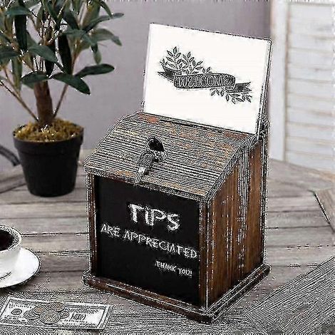 Boîte à dons polyvalente 25-26, urne en bois, boîte à suggestions, collecte de fonds (1/4)