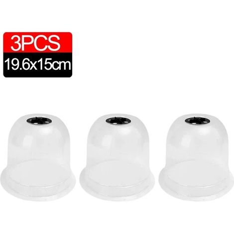 (3 pièces) Mini cloches de protection antigel en plastique pour serre, réutilisables, pour plantes de jardin, isolantes et hydratantes. (1/4)
