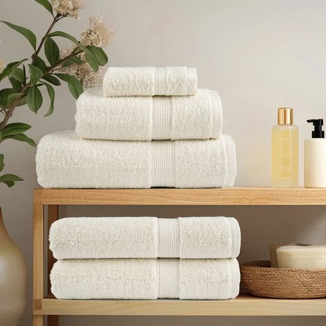 vidaXL Premium Towels SOLUND 2 pcs Cream 100x200 cm 600 gsm (1/5)