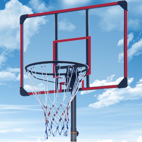 Canestro da basket regolabile 228,6-280,42 cm con ruote, acciaio e policarbonato OKWISH (1/5)