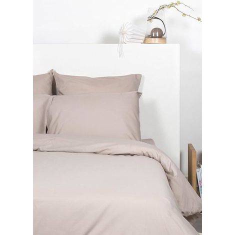 Taie d'oreiller Unie Polycoton 50X70 Cm Taupe