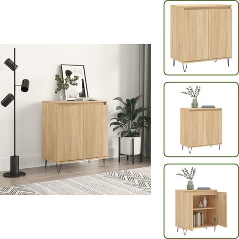 Sideboard Sonoma-Eiche 60x35x70 cm Holzwerkstoff - Sideboard - Wohnzimmermöbel - Holzmöbel - Kommode - Eichefarben (1/5)