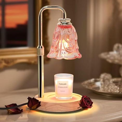 Candle Warmer Lamp with Timer Electric Adjustable Height Candle Warmer Dimmable Wax Warmer Lamp Jar Candles with 2 Bulbs for Home Decor & Office (1/5)