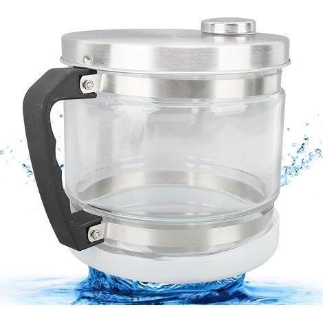Récipient pour Distillateur d'eau 4L - Réservoir de Rangement en Verre avec Couvercle et Poignée en Acier Inoxydable - Alternative de Collection Pratique pour Maison et Beauté (1/4)