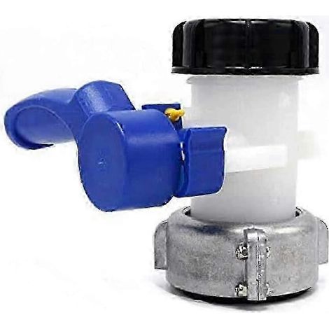 Vanne papillon de rechange 2026, en PEHD résistant à la corrosion, adaptateur de bride DN50 75 mm en aluminium, compatible avec les cuves IBC jusqu'à 1000 L (1/5)