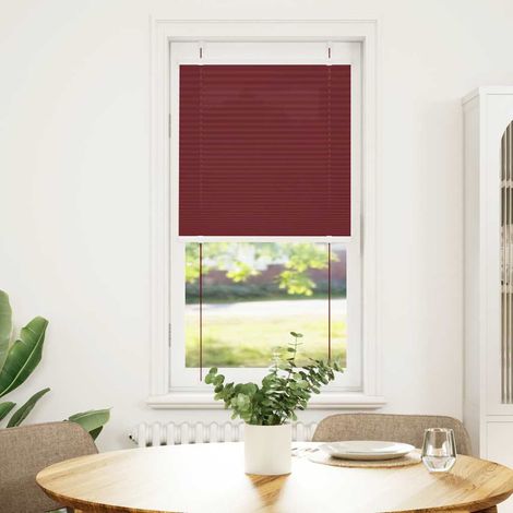 Maison Exclusive - Tenda Plissettata Rosso Bordeaux 55x100 cm Larghezza Tessuto