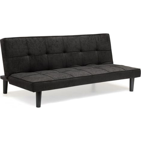 Sofá Cama Diseño En Tejido 2 Plazas para casa y oficina Giada - Negro