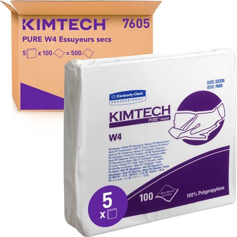 Essuyeur Kimberly Clark Kimtech pour Environnements propres, industrie alimentaire, industrie pharmaceutique, 100 par ( Prix pour Sachet de 100 )