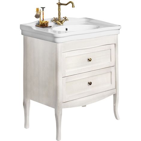 Meuble sous-vasque RETRO 73x80x46,5cm, vieux blanc