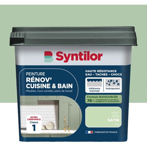 SYNTILOR Renov' vernice satinata per mobili da cucina e da bagno verde giada 0,75 l SYNTILOR